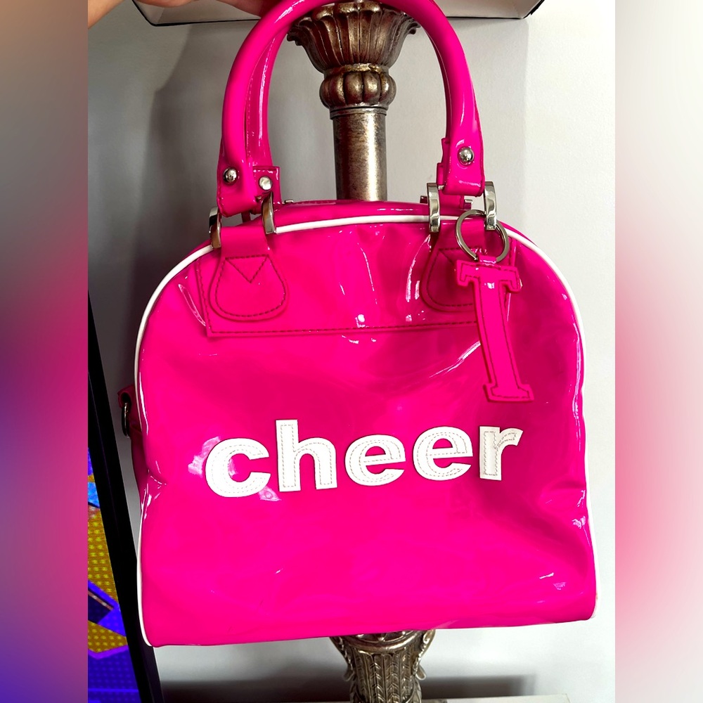 Trumpette Hot Pink Patent 'cheer' Dome Satchel